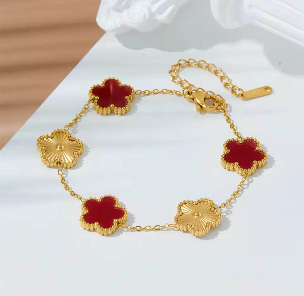 Cute Lucky Leaf Clover Flower Bracelets - Lizabetha Parker