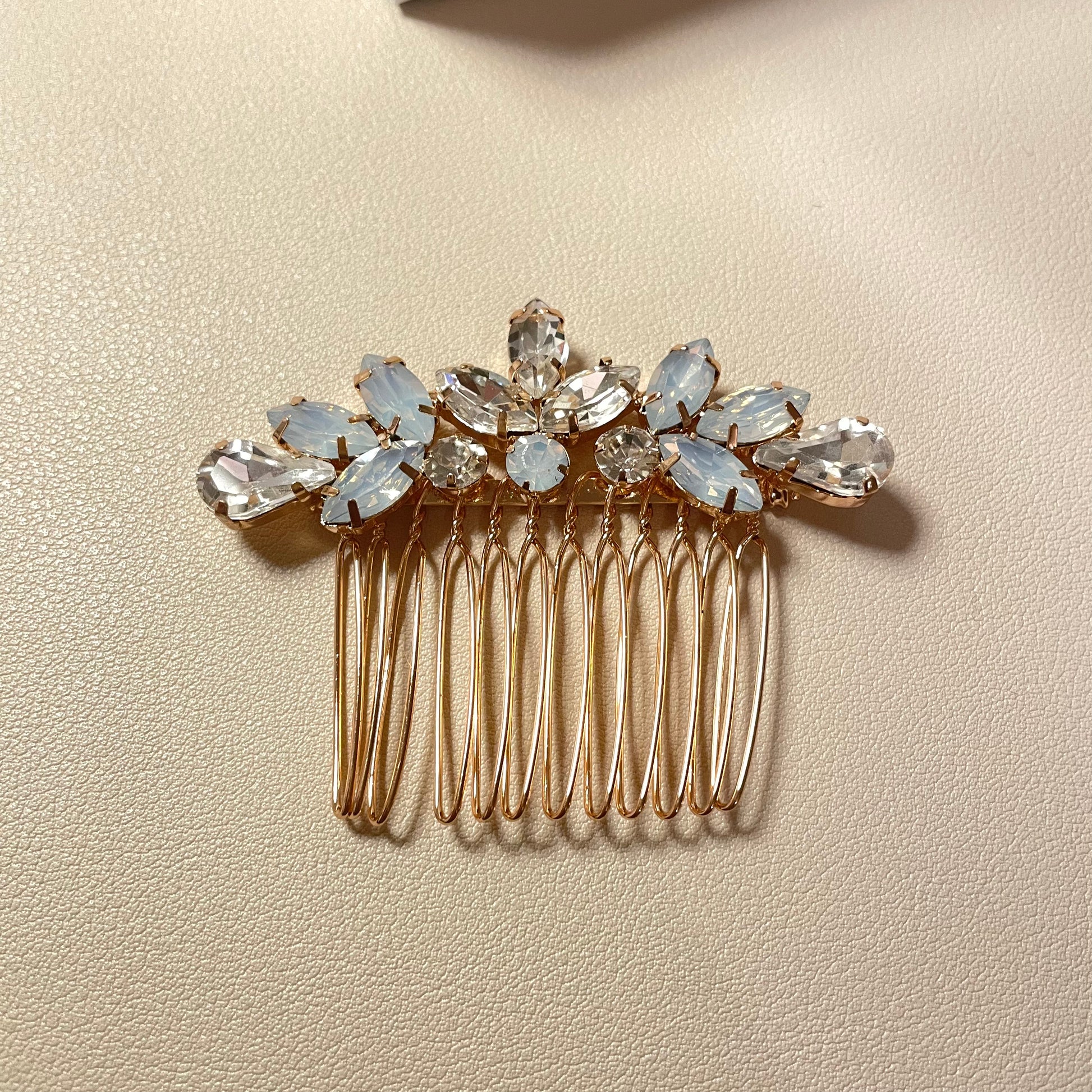 Alice Opal and Crystal Hair Comb - Lizabetha Parker