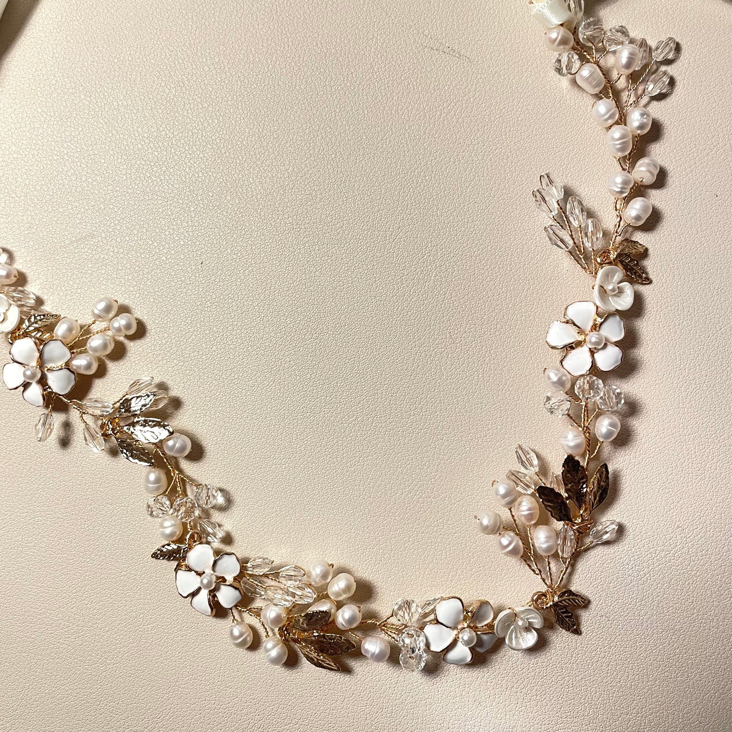 Zara Flower and Rhinestone Boho Hair Vine