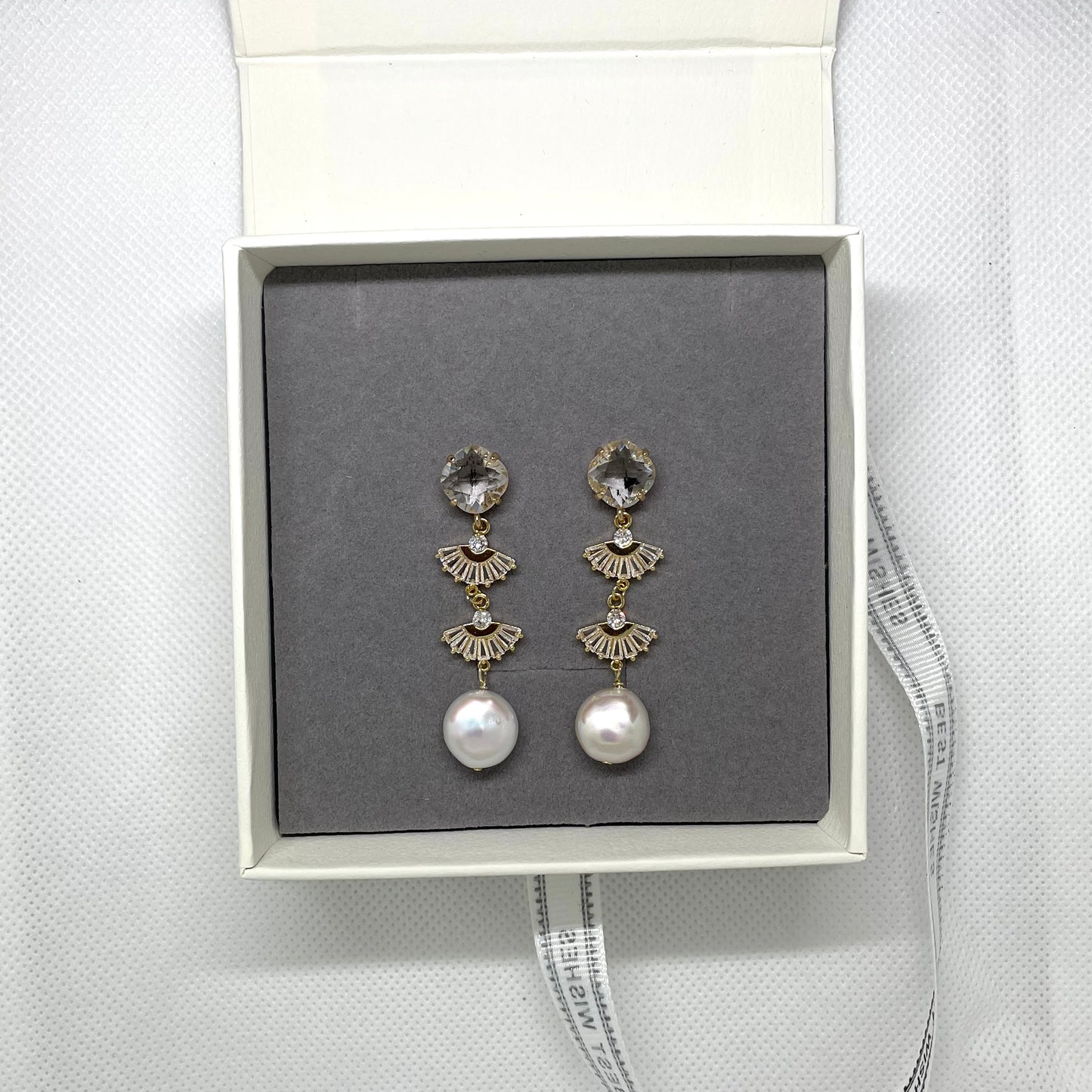 Katy Pearl Bridal Earring - Lizabetha Parker