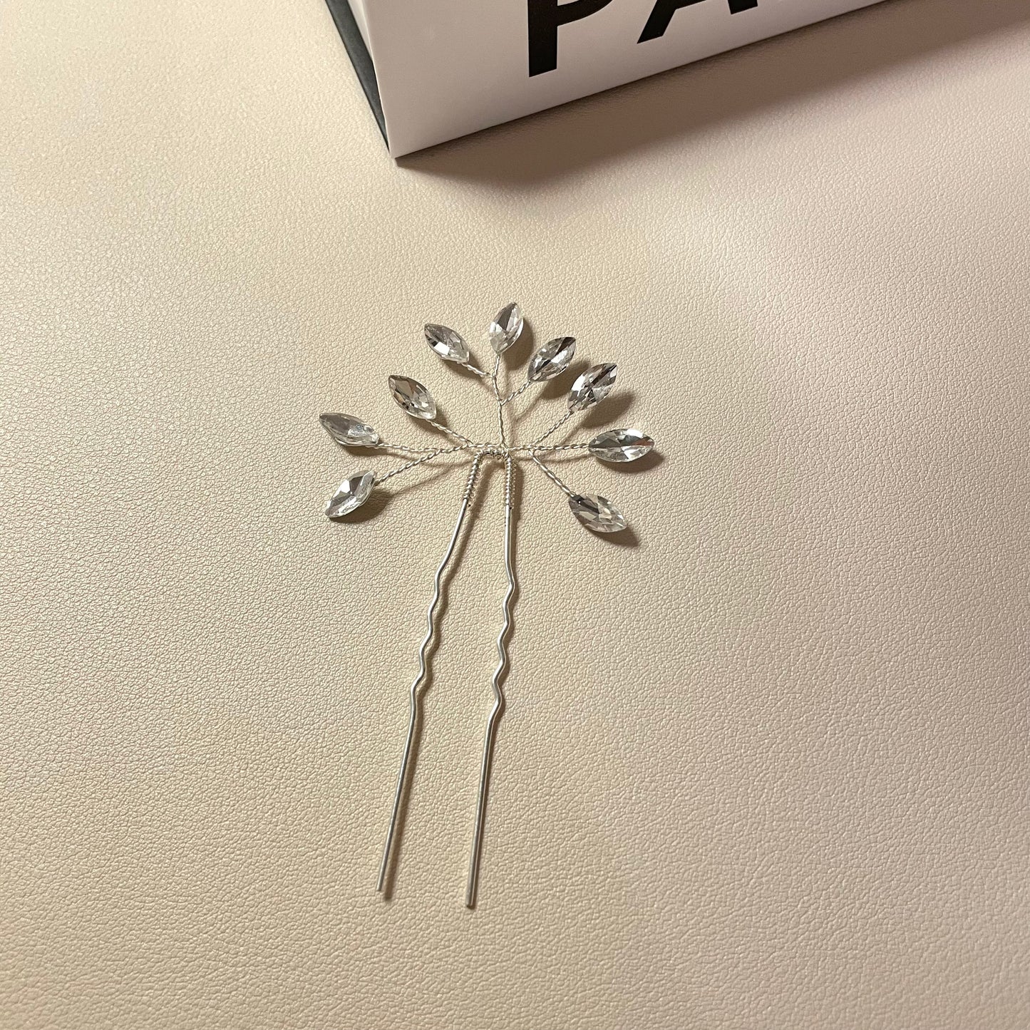 Charlotte Silver Crystal Hair Pins (Set of 3) - Lizabetha Parker