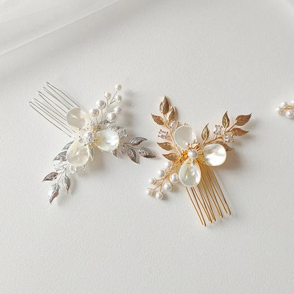 Juliet Flower and Pearl Hair Pins - Lizabetha Parker
