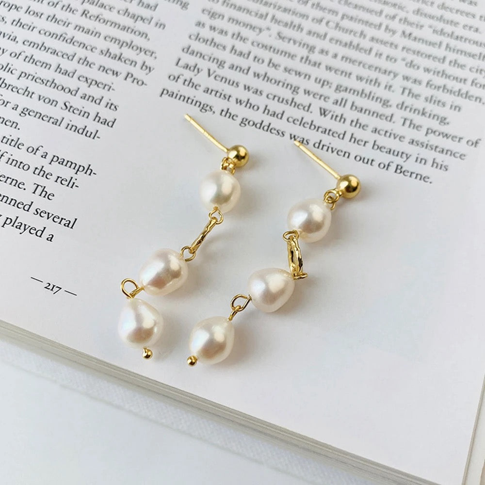 Didi Gold Baroque Pearl Drop