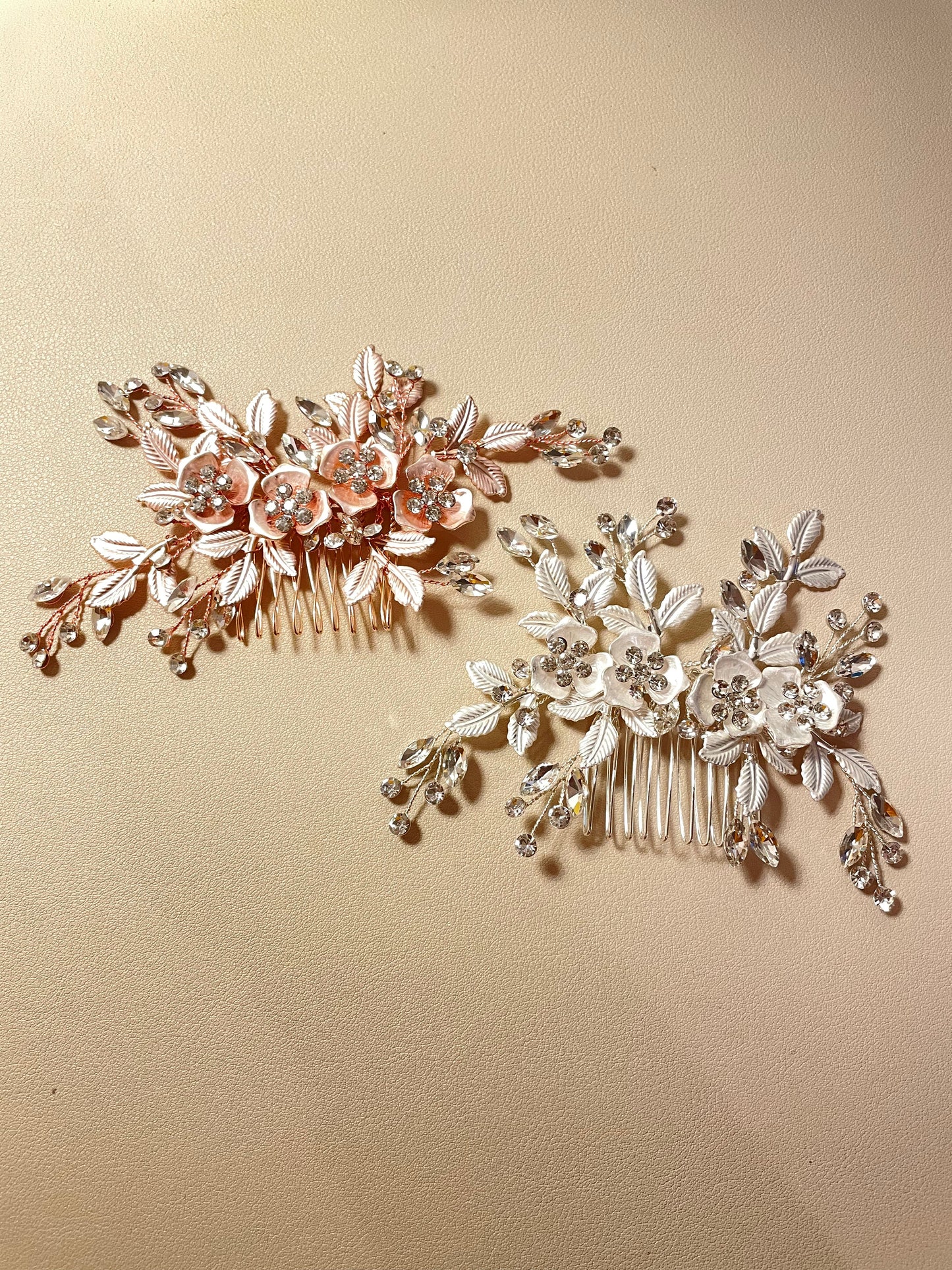 Chloe Silver Leaf Hair Comb - Lizabetha Parker