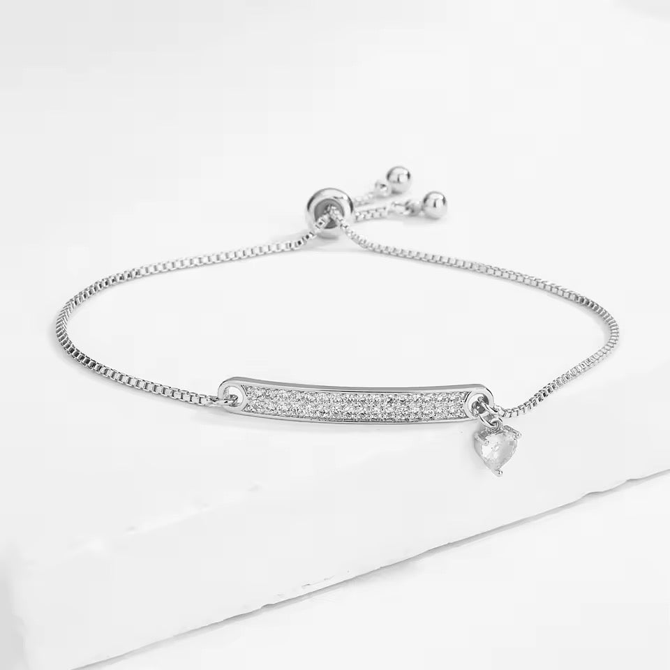 Berkeley Pink Heart Cubic Zirconia Pendant Bracelets