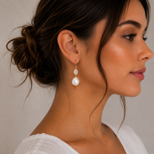 Boucle d'oreille en perles Clara