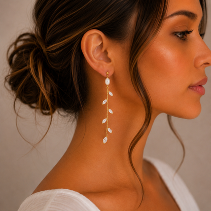Boucle d'oreille en perles Riley Drop