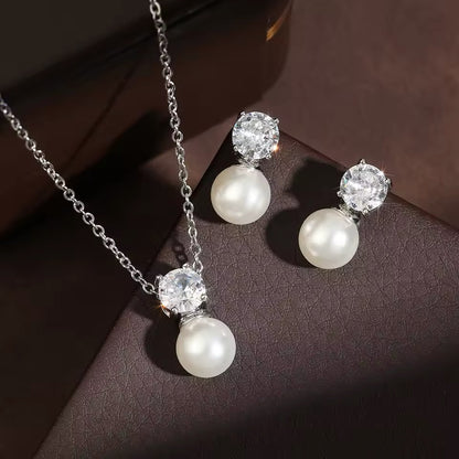 Vienna Pearl Drop Bridal Jewellery Set - Lizabetha Parker