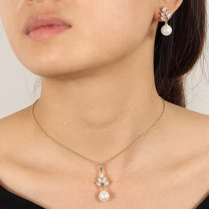 Nadia Pearl Bridal Jewellery Set - Lizabetha Parker