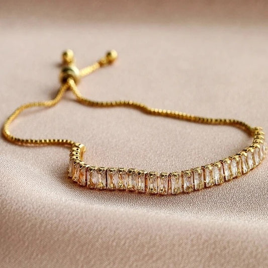 Princess CZ Tennis Adjustable Bracelet - Lizabetha Parker