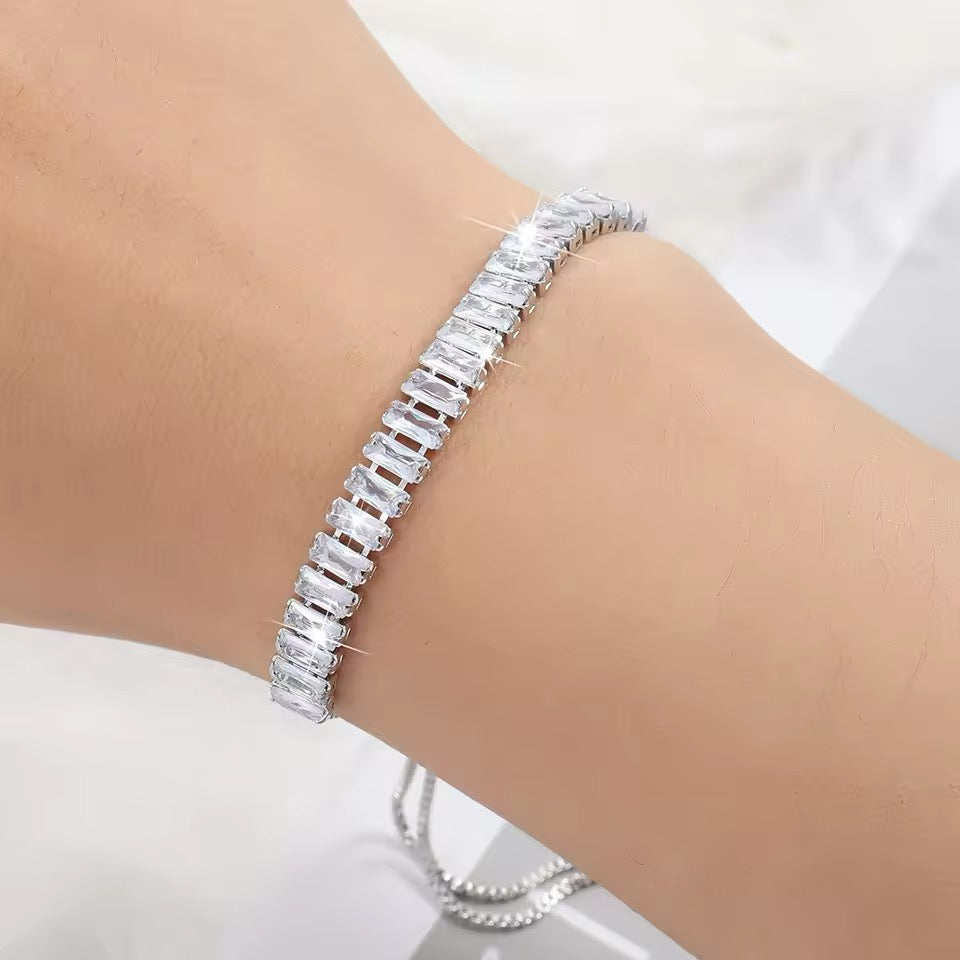 Princess CZ Tennis Adjustable Bracelet