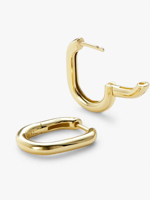 Clara U shaped Gold Hoops Earring