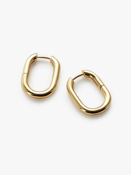 Clara U shaped Gold Hoops Earring