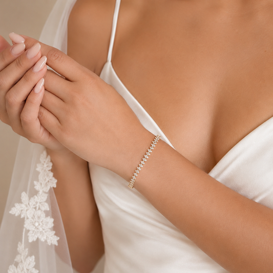 Bracelets Marquise Diamond Tennis en zircone cubique