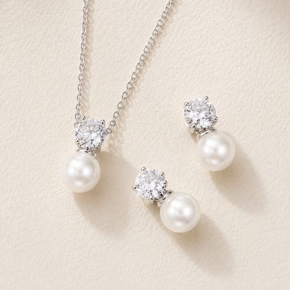 Parure de bijoux de mariée avec perles de Vienne