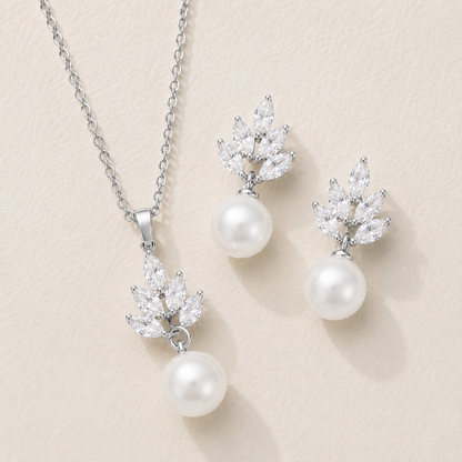 Ensemble de bijoux de mariée en perles Nadia