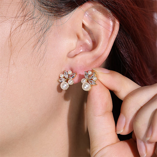 Florence Pearl Stud Earrings - Lizabetha Parker