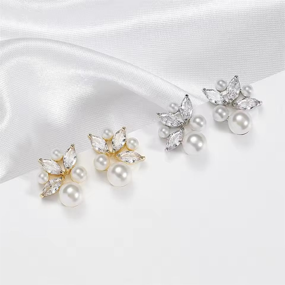 Florence Pearl Stud Earrings - Lizabetha Parker