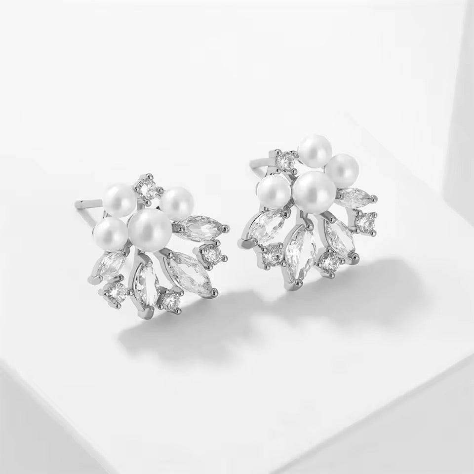 Florence Pearl Stud Earrings - Lizabetha Parker