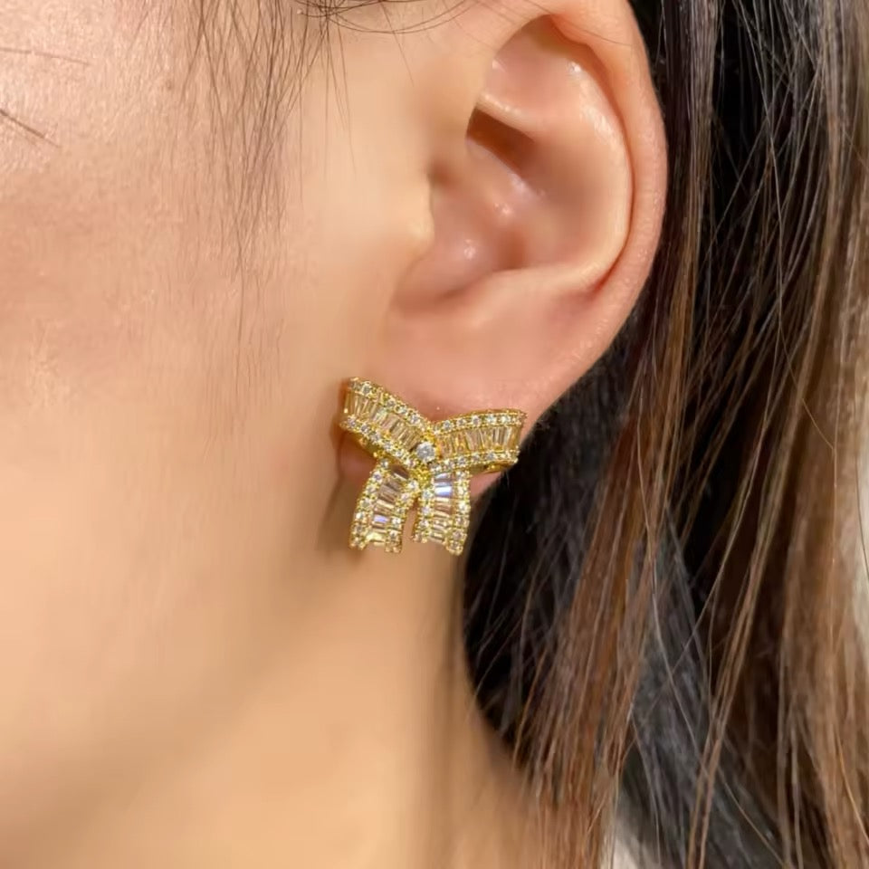 Camille Bow Stud Earrings - Lizabetha Parker