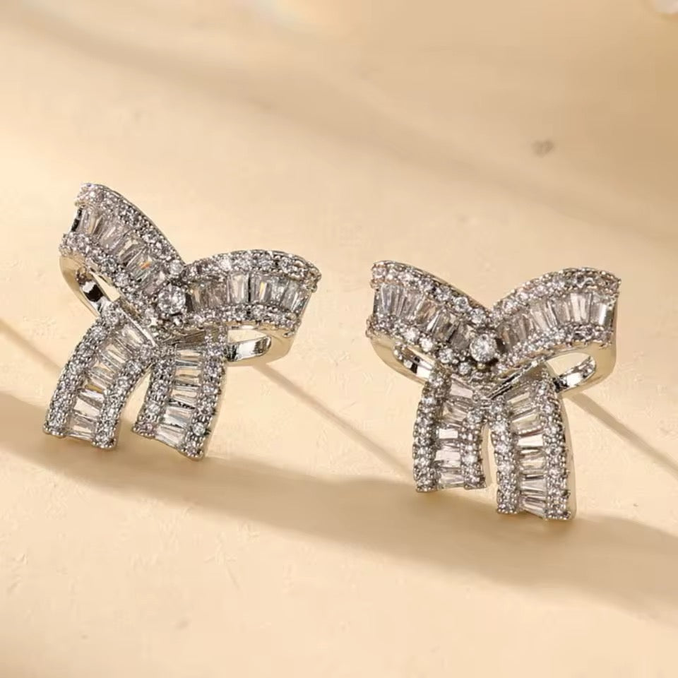 Camille Bow Stud Earrings - Lizabetha Parker