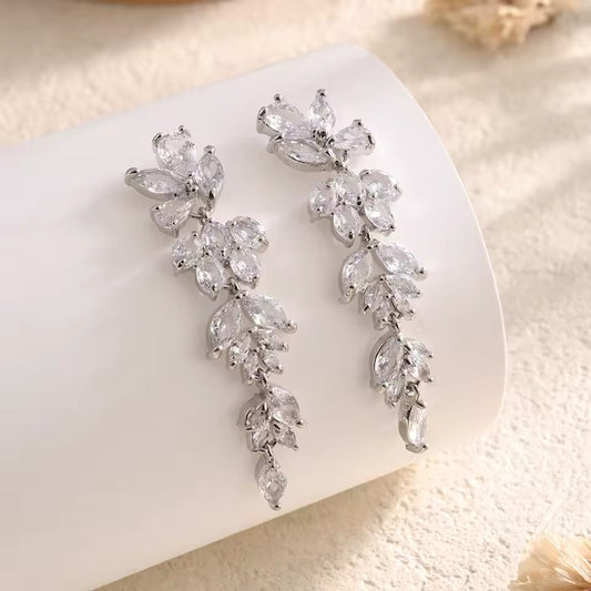 Kim Drop Bridal Earrings - Lizabetha Parker