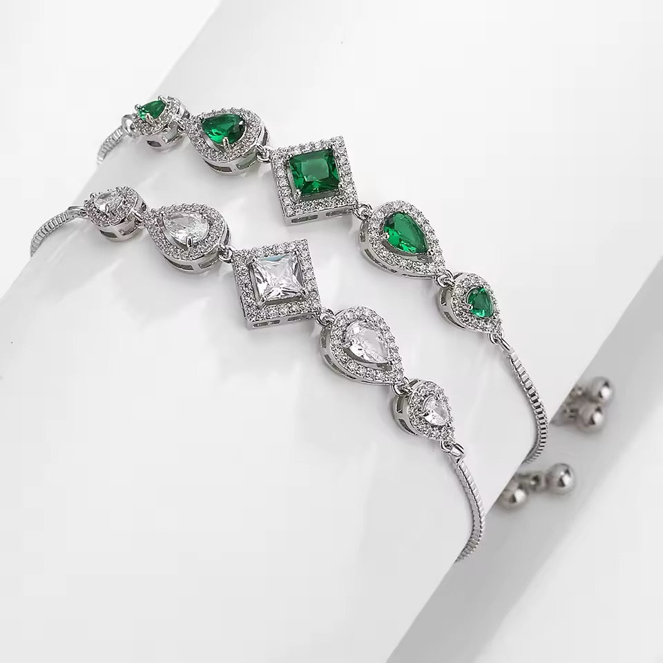 Emerald Cubic Zirconia Bracelets - Lizabetha Parker