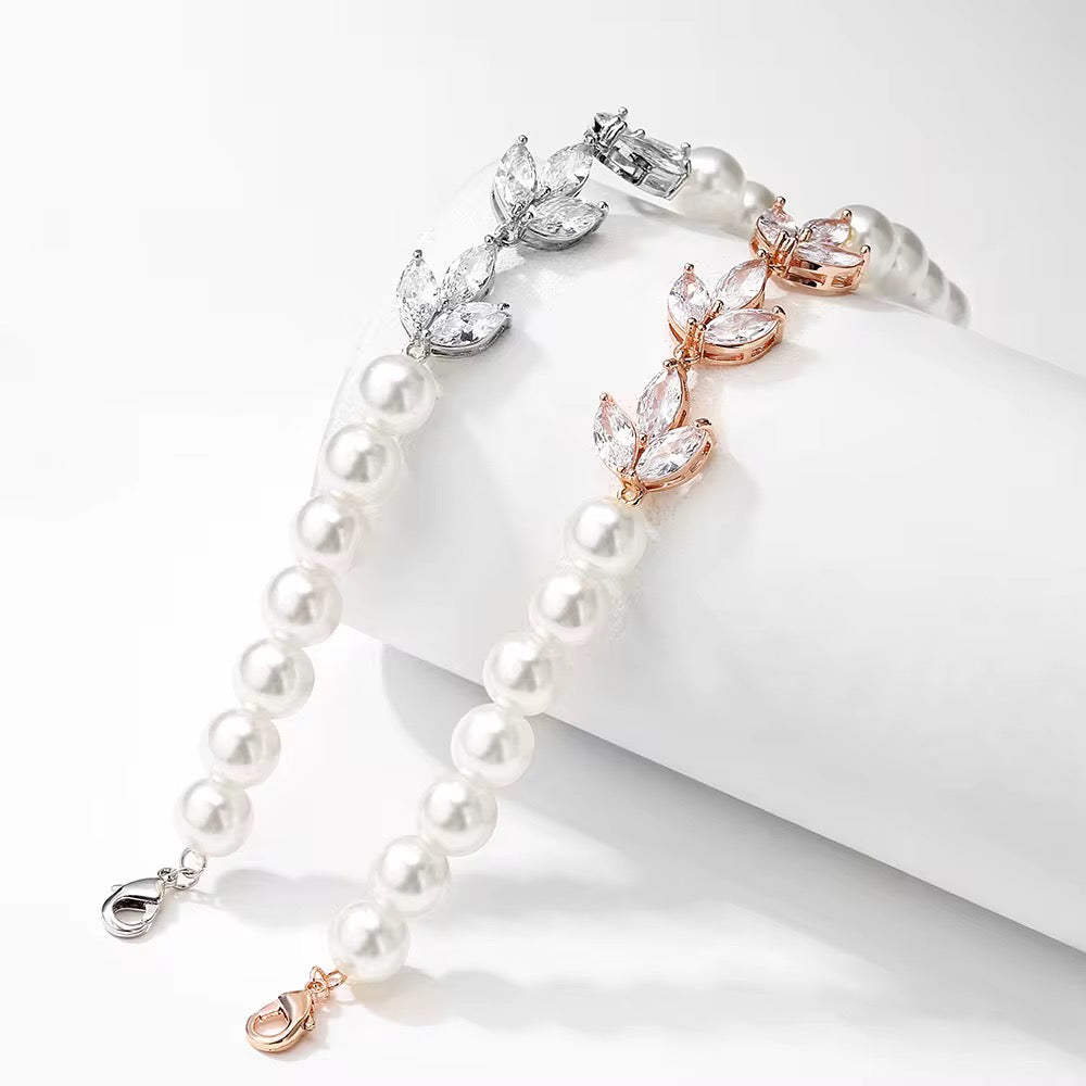 Stella Pearl and Cubic Zirconia Bracelets - Lizabetha Parker