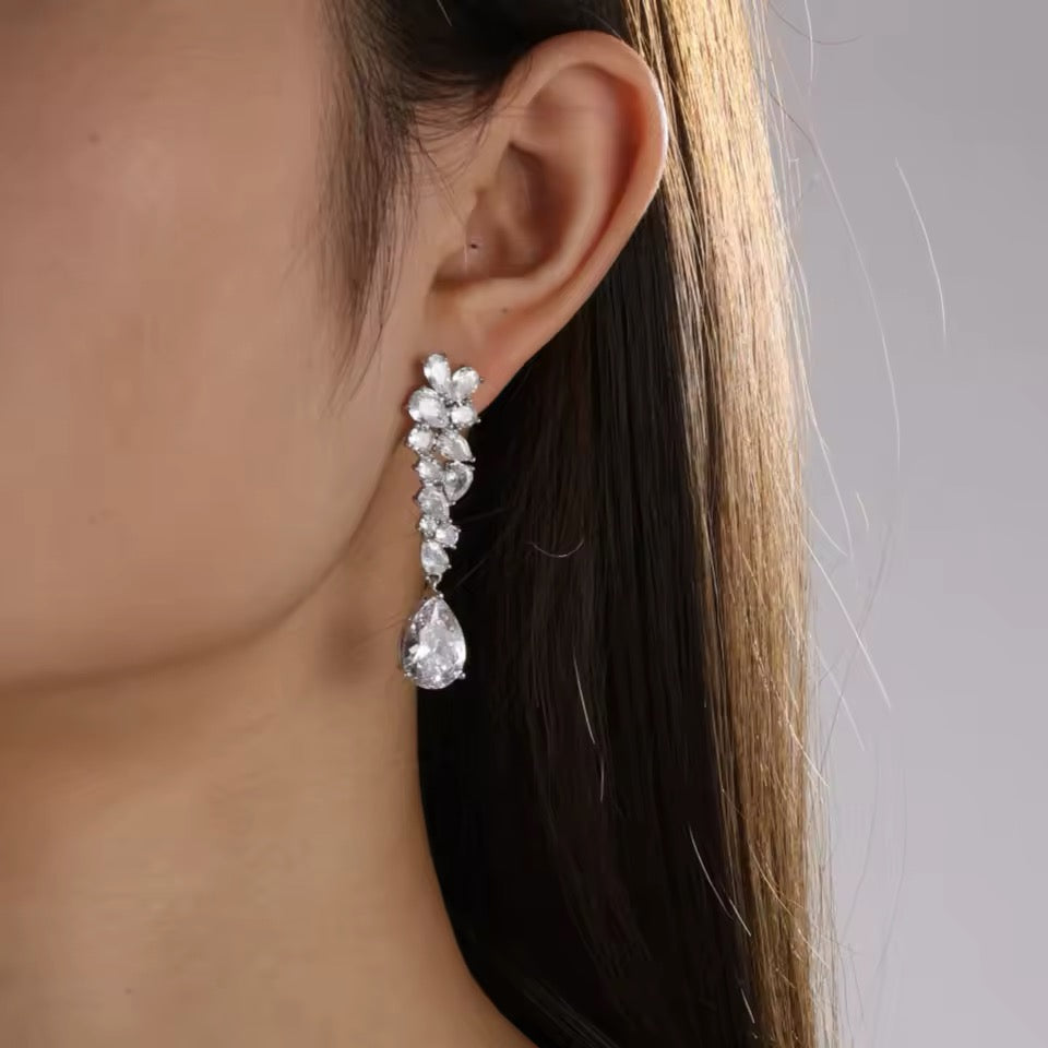 Kylie Drop Bridal Earrings - Lizabetha Parker