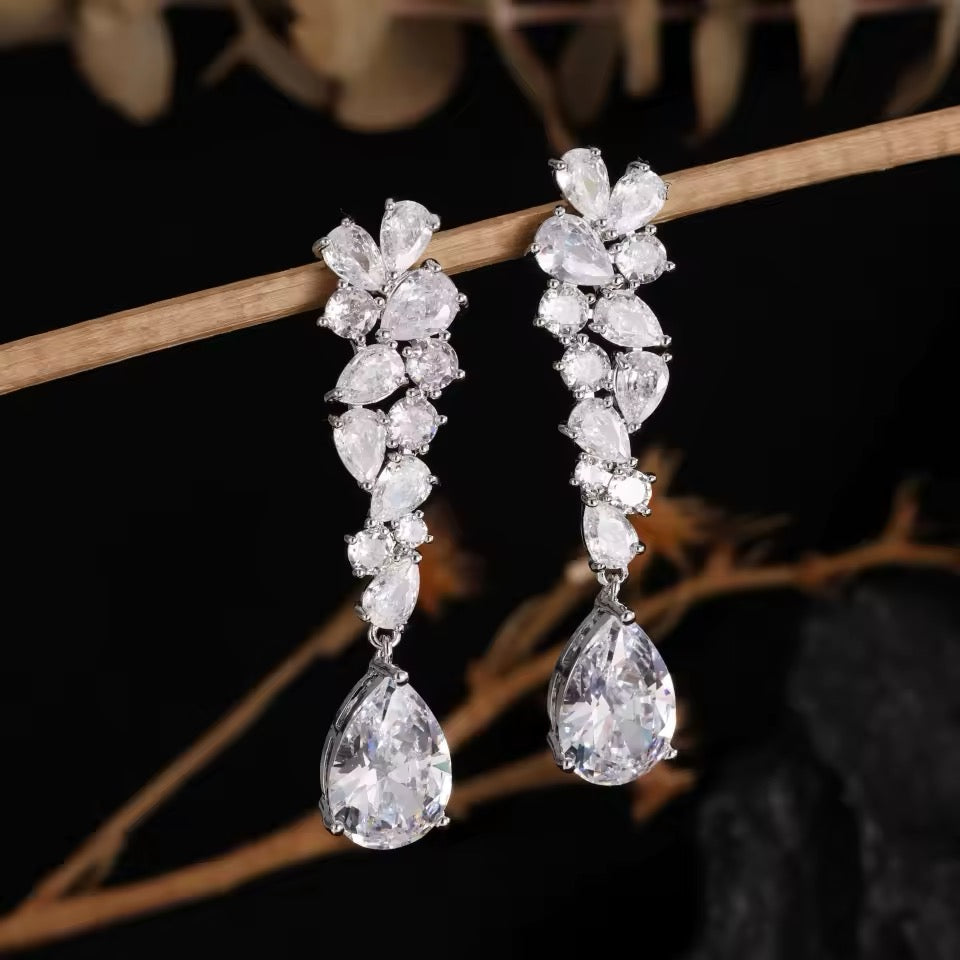 Kylie Drop Bridal Earrings - Lizabetha Parker