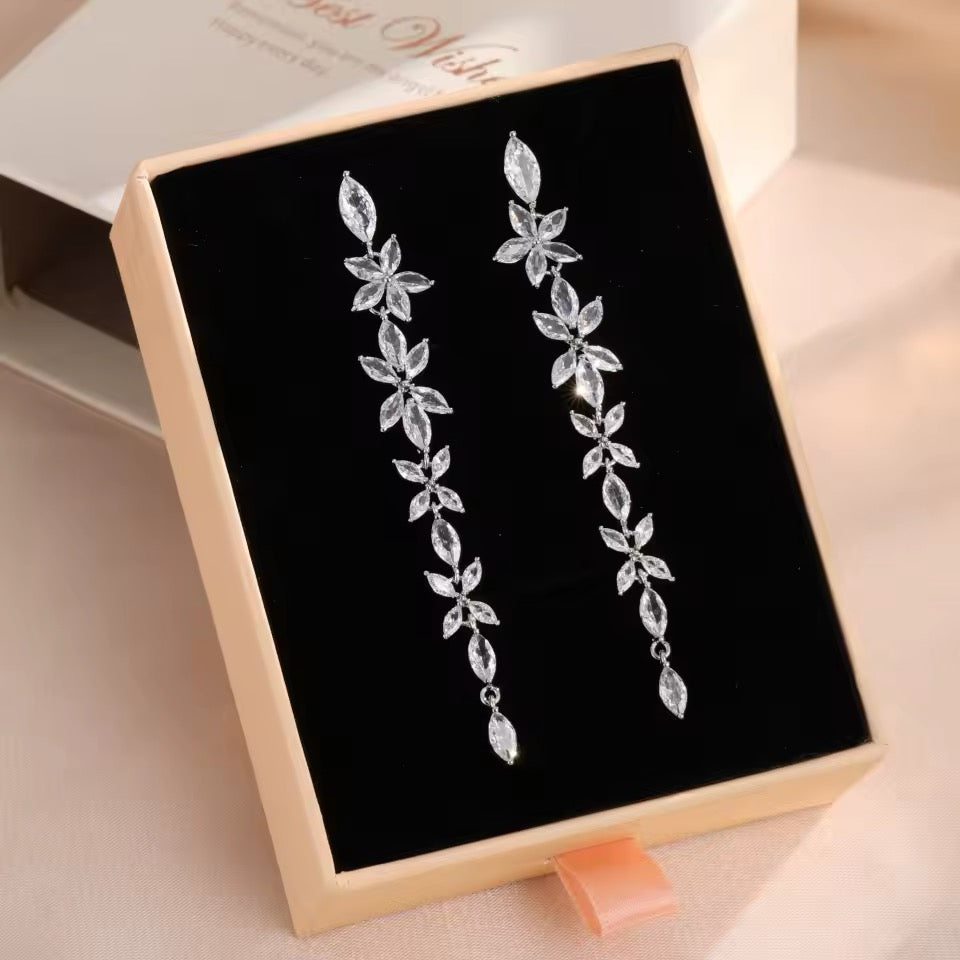 Fina Drop Bridal Earrings - Lizabetha Parker