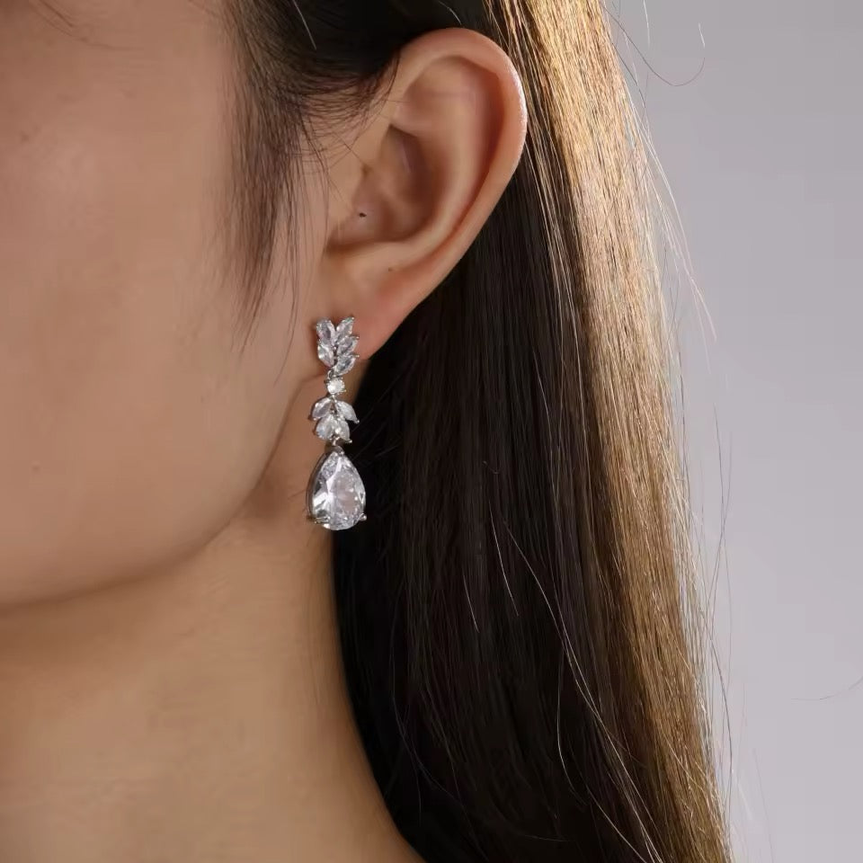 Kristy Drop Bridal Earrings - Lizabetha Parker