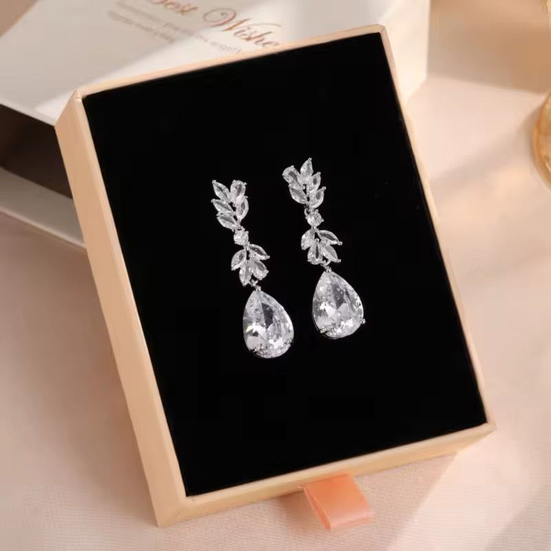 Kristy Drop Bridal Earrings - Lizabetha Parker