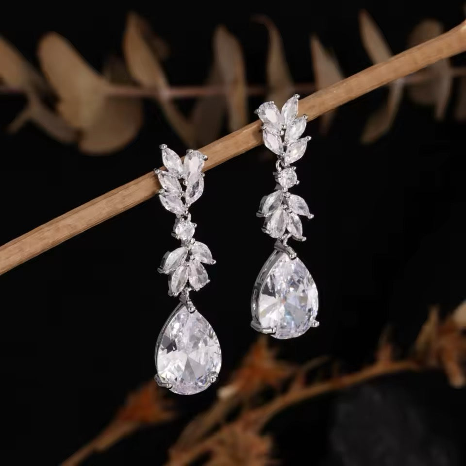 Kristy Drop Bridal Earrings - Lizabetha Parker