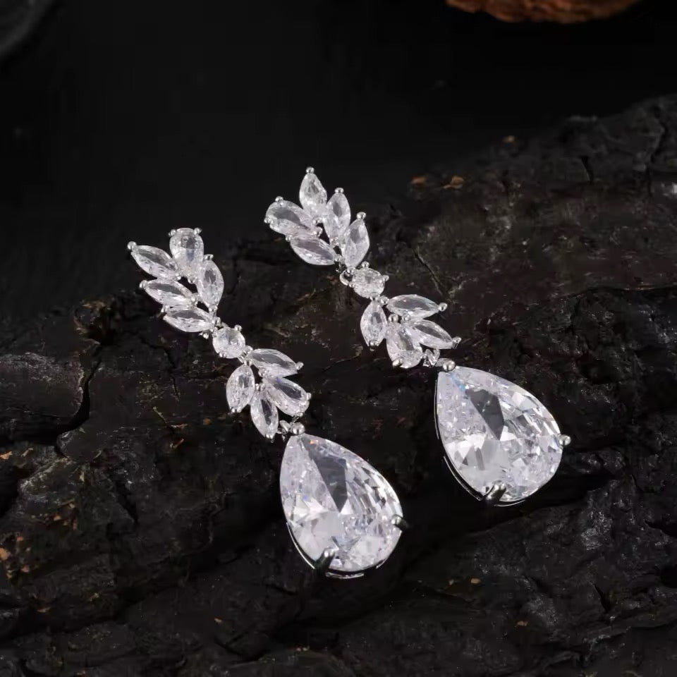 Kristy Drop Bridal Earrings - Lizabetha Parker