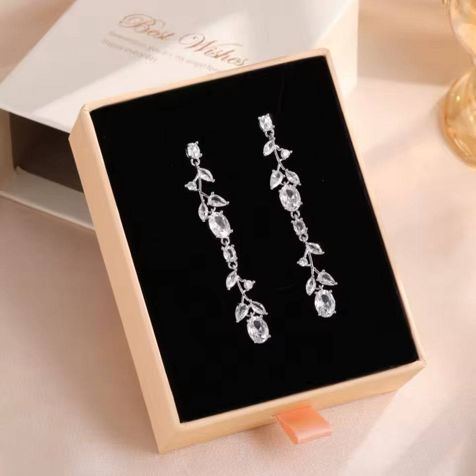 Debra Drop Bridal Earrings - Lizabetha Parker