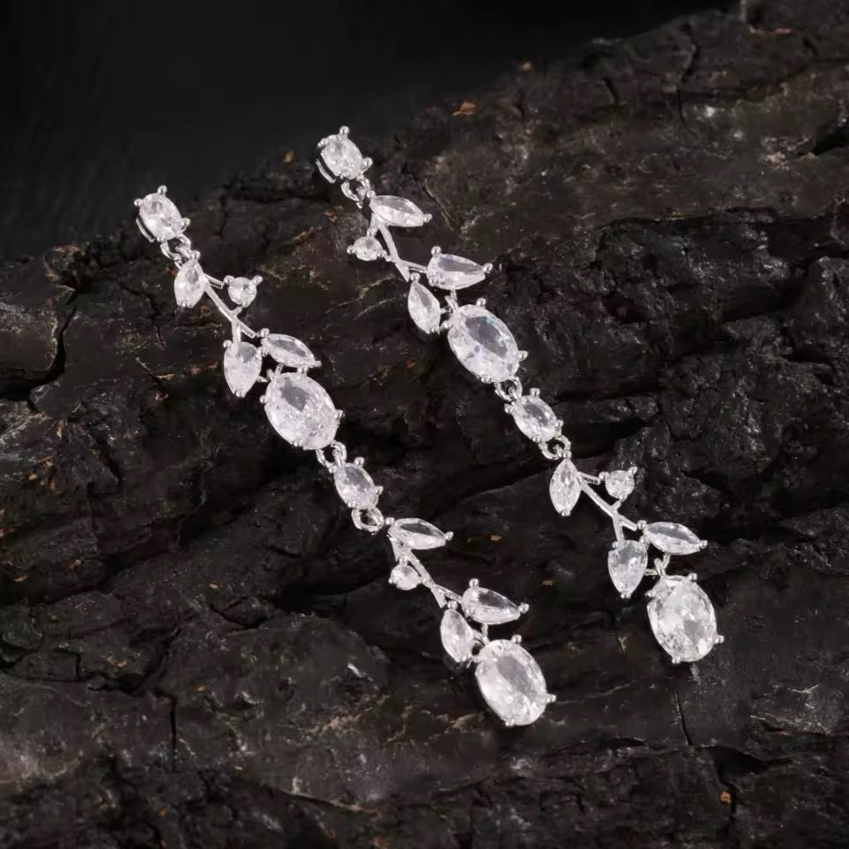 Debra Drop Bridal Earrings - Lizabetha Parker