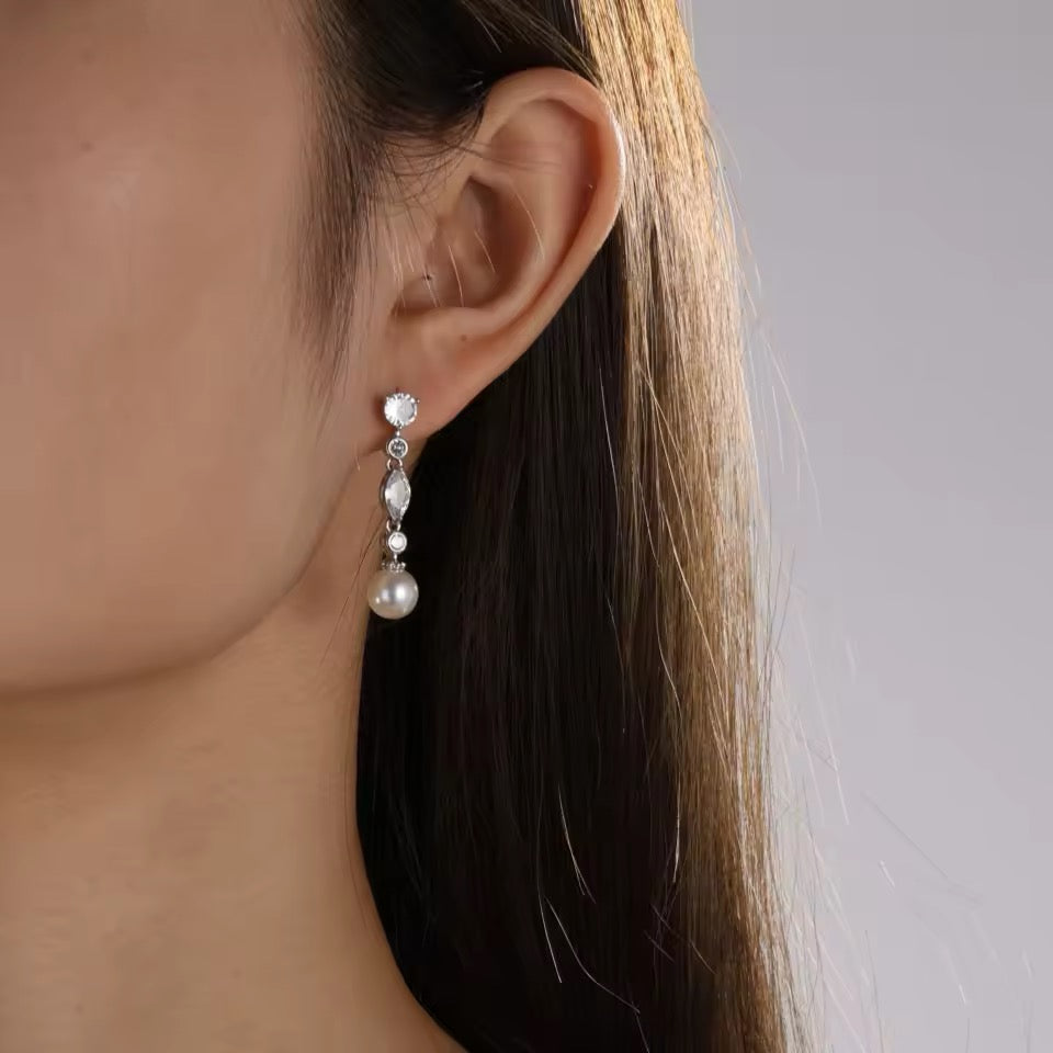 Winter Drop Bridal Earrings - Lizabetha Parker