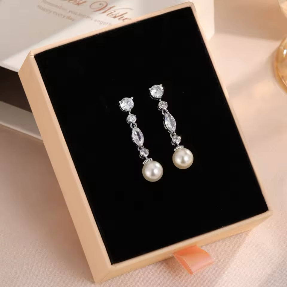 Winter Drop Bridal Earrings - Lizabetha Parker