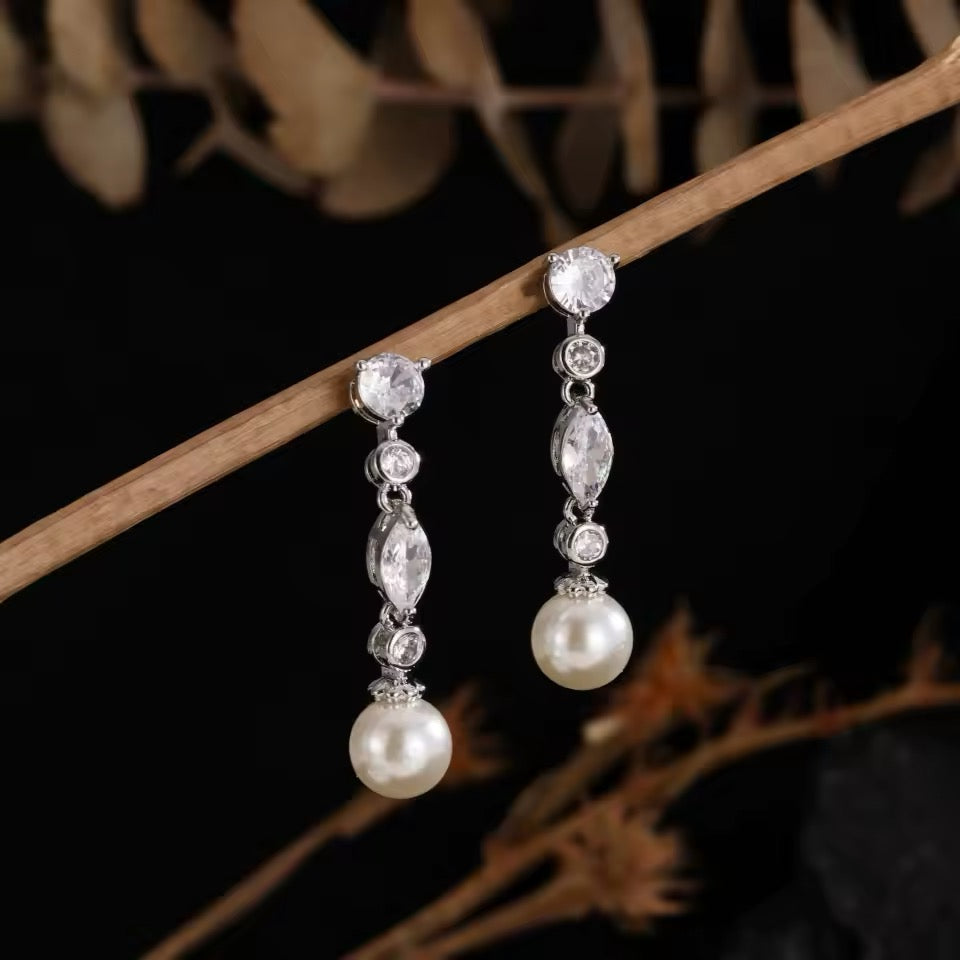 Winter Drop Bridal Earrings - Lizabetha Parker