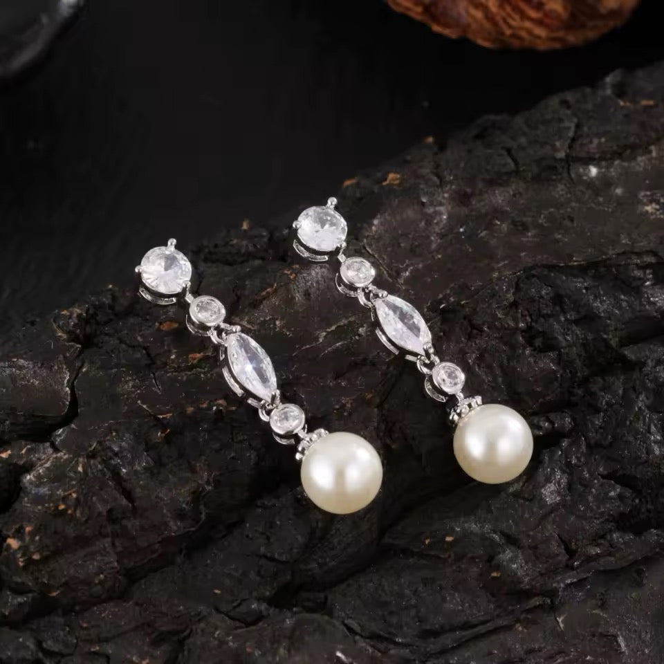 Winter Drop Bridal Earrings - Lizabetha Parker