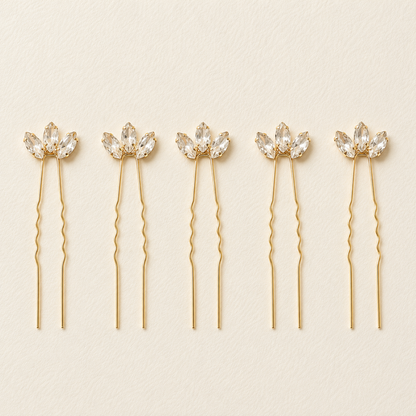 Épingles à cheveux argentées Krista (lot de 5)