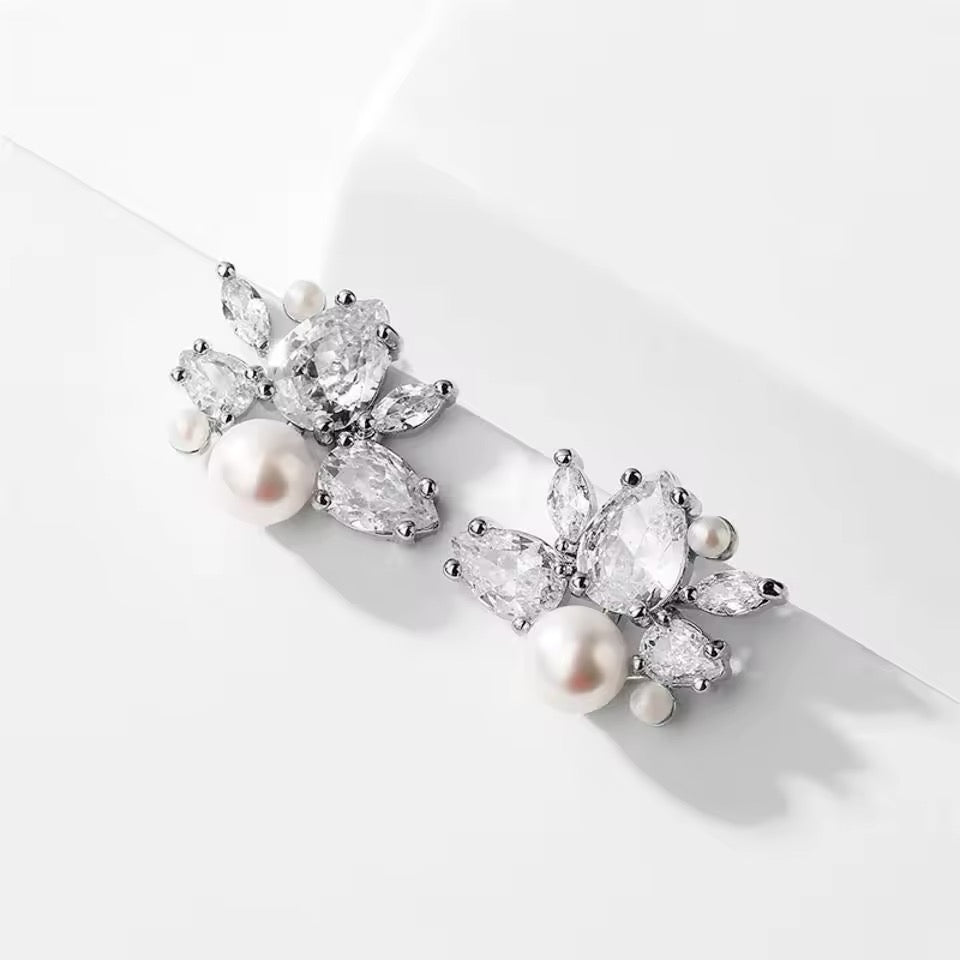 Kendal Pearl Stud Earrings - Lizabetha Parker