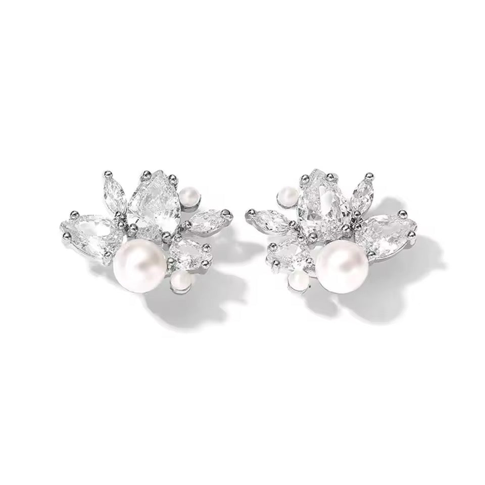 Kendal Pearl Stud Earrings - Lizabetha Parker