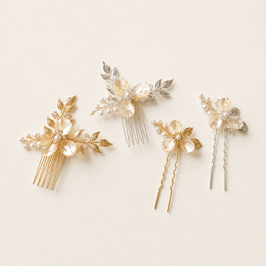 Épingles à cheveux Juliet Fleur et Perle