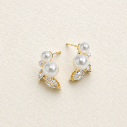 Boucles d'oreilles à clous en perles Emily