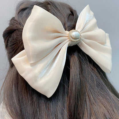 Noeud pour cheveux beige