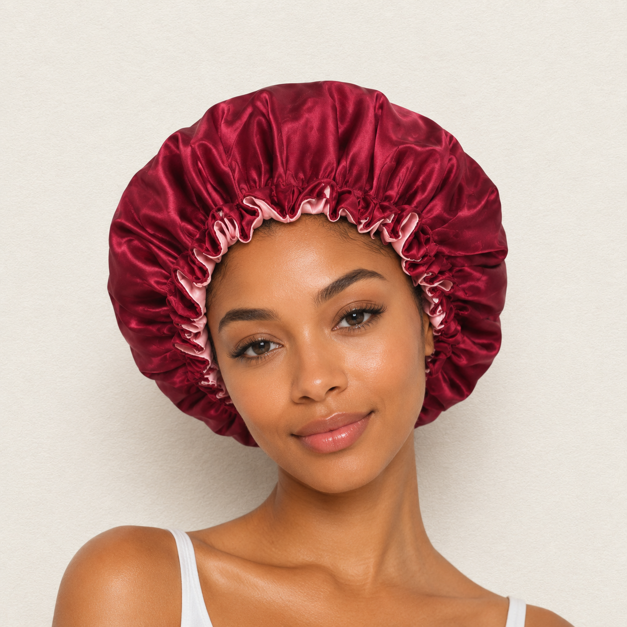 REVERSIBLE SATIN BONNET
