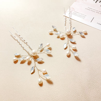 Épingles à cheveux en perles d'ambre et opale