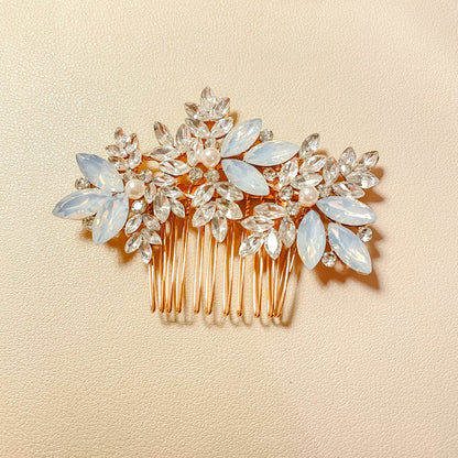 Peigne à cheveux Cielo Opal et Cristal